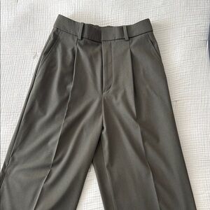 Uniqlo Olive Green Wide Leg Trousers